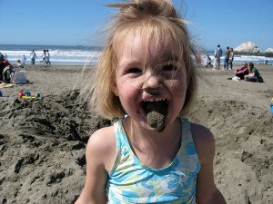 eating sand